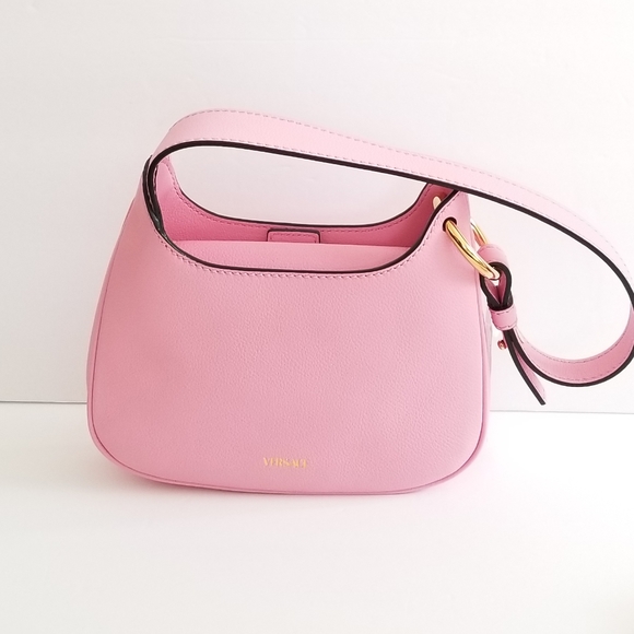 Versace La Medusa Convertible Leather Crossbody Bag Pink - Picture 4 of 11